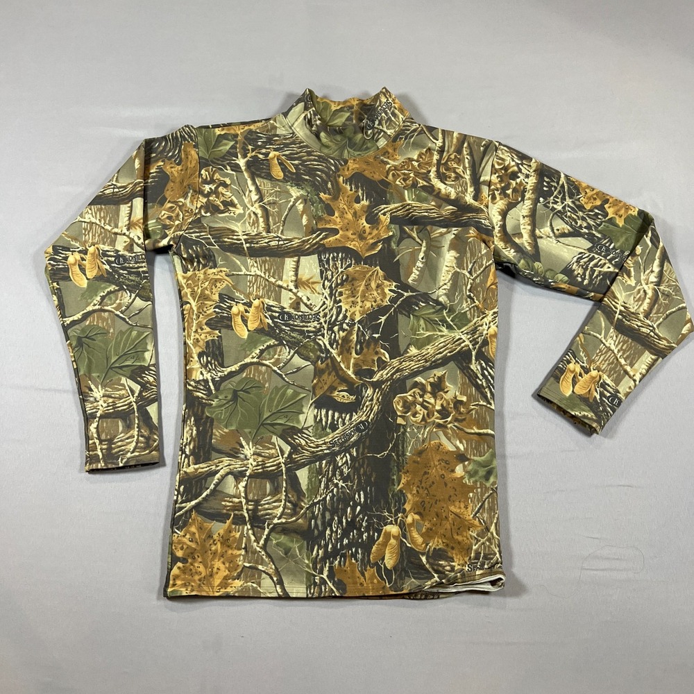 Cabela's Seclusion 3d Hunting Shirt Womens Large Multicolor Camouflage Mock Neck
